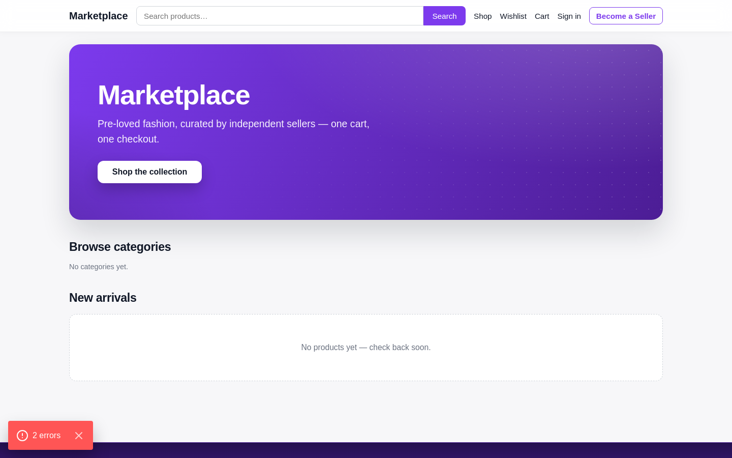 Multivendor Marketplace — live demo tenant (ReWear Collective)
